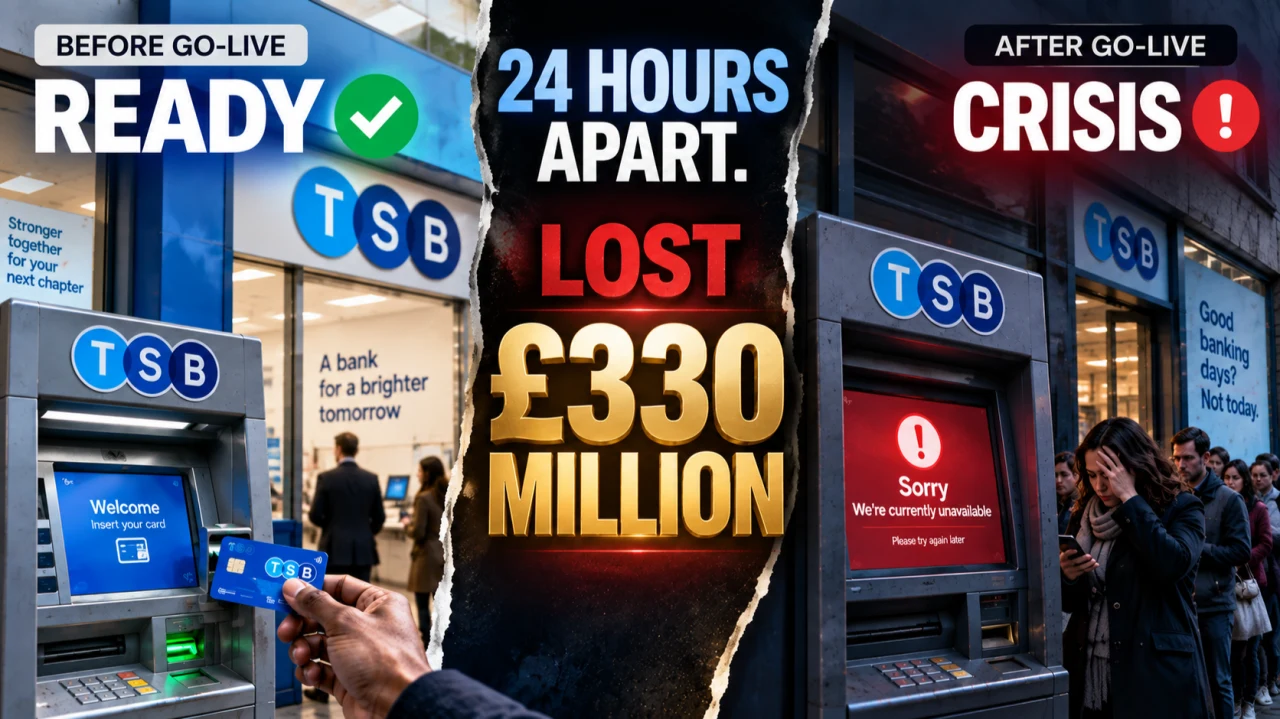 Original cover: TSB Spent £330 Million Fixing a Programme That Was Declared Ready to Go Live